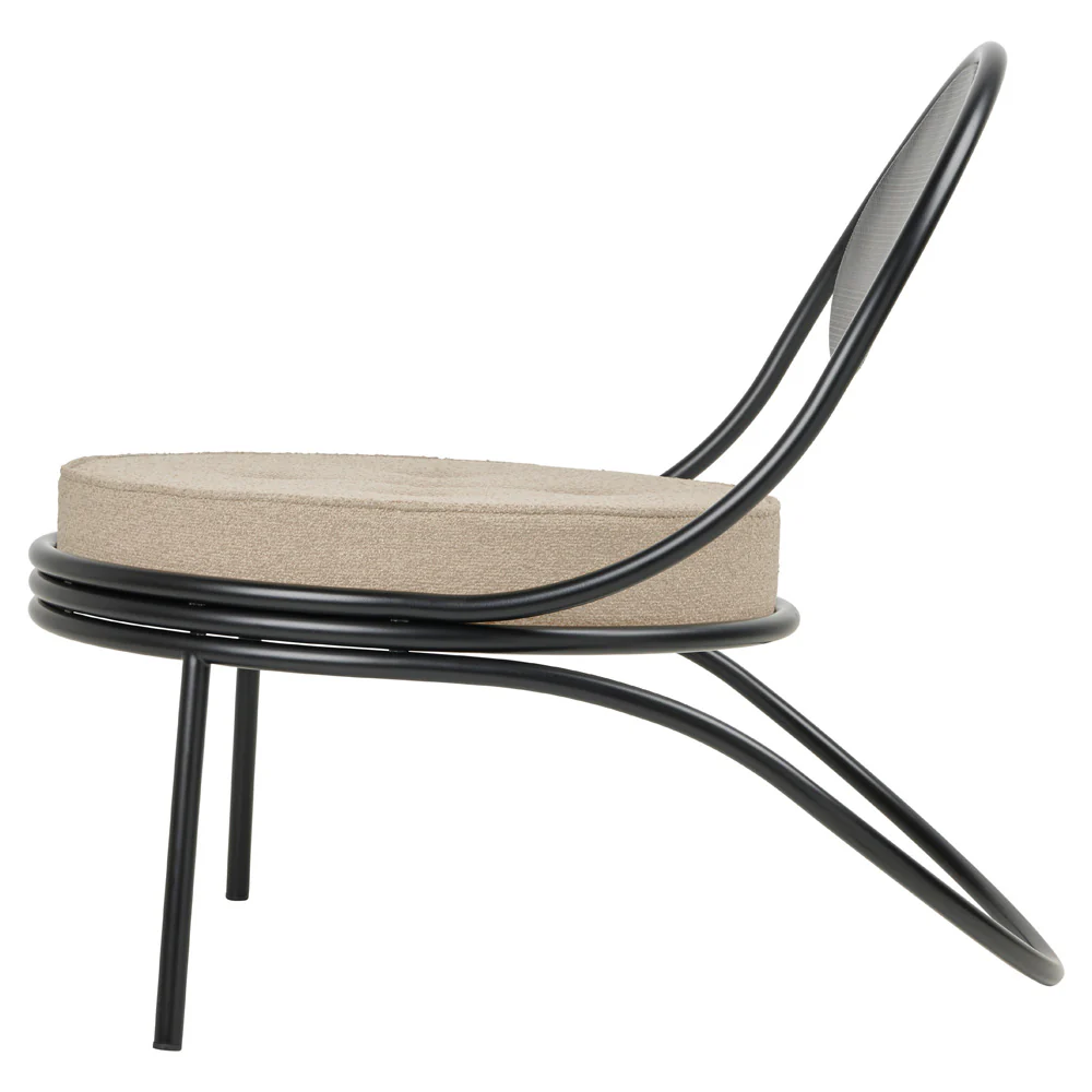 Copacabana Outdoor Lounge Chair - Lorkey 41, Black Semi Matte Base - Image 3