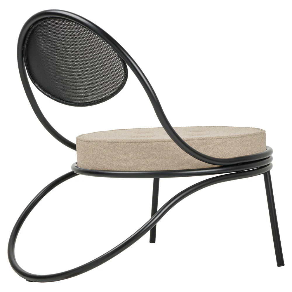Copacabana Outdoor Lounge Chair - Lorkey 41, Black Semi Matte Base - Image 4