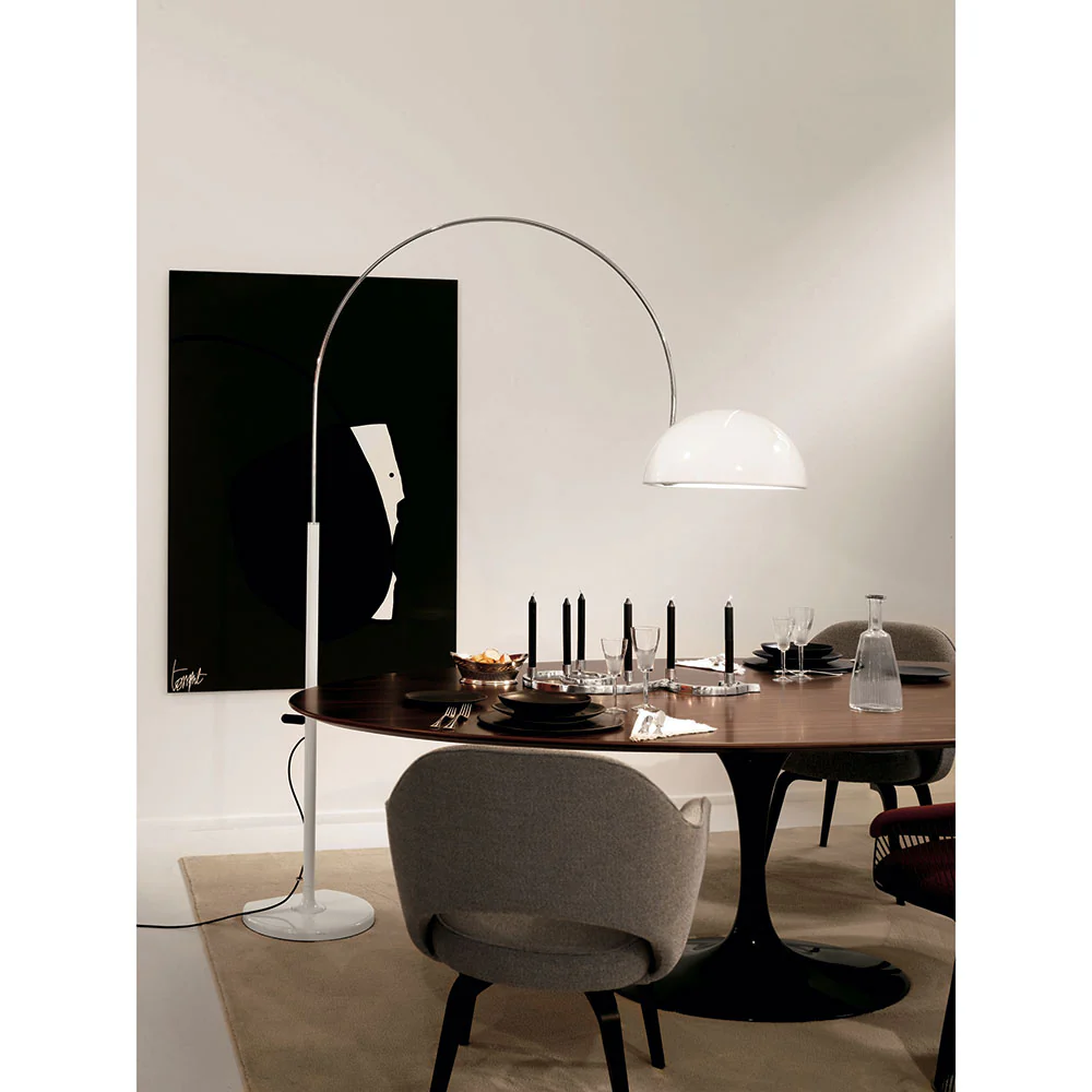 Coupe Arched Floor Lamp - White - Image 2