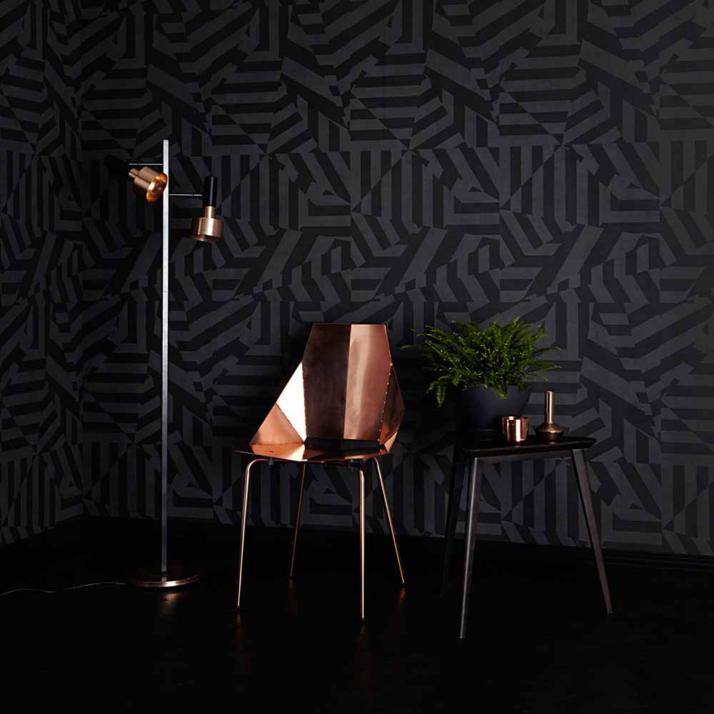 Dazzle Wallpaper - Charcoal - Image 5
