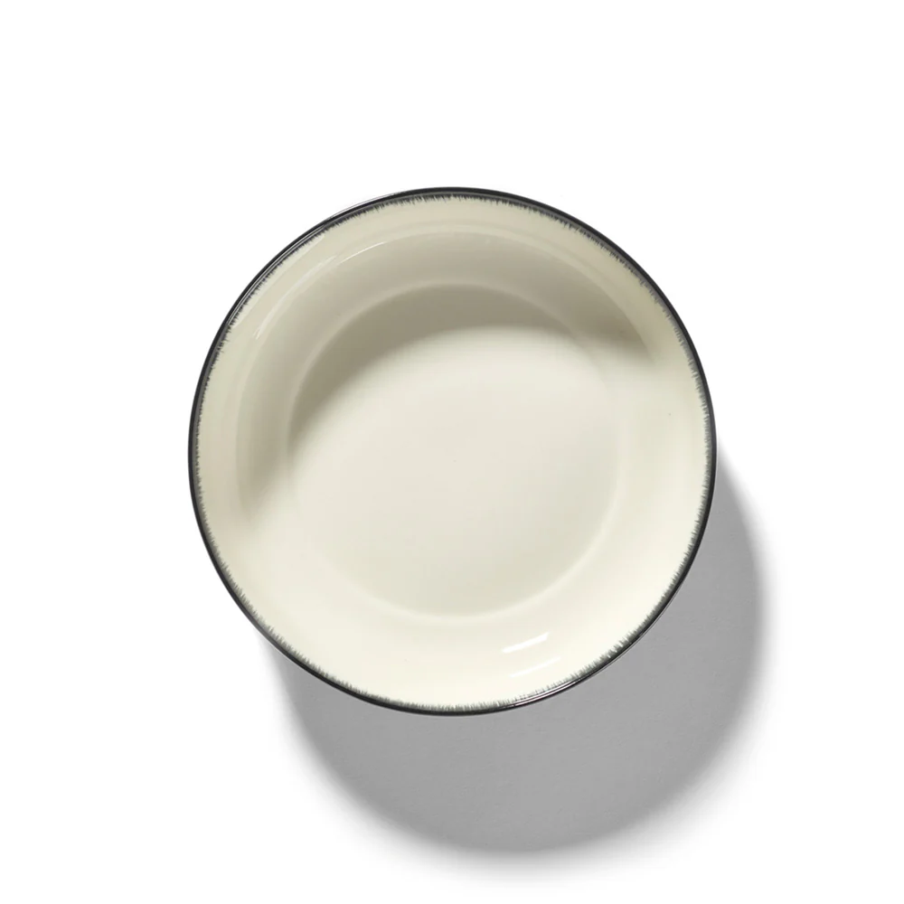 De Set of 4 High Plates Variation A - Off White & Black, 7.28"W - Image 2