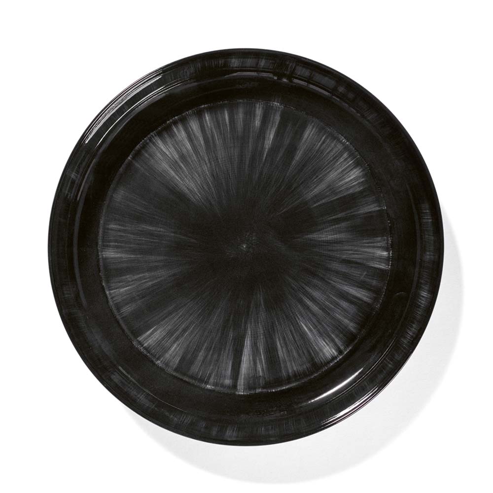 De Set of 4 High Plates Variation C - Off White & Black, 10.63"W - Image 2