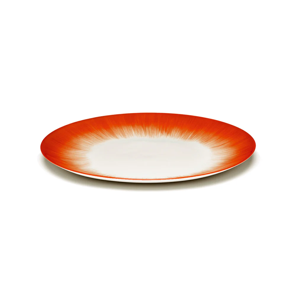De Set of 4 Plates Variation 5 - Off White & Red, 9.45"W - Image 2
