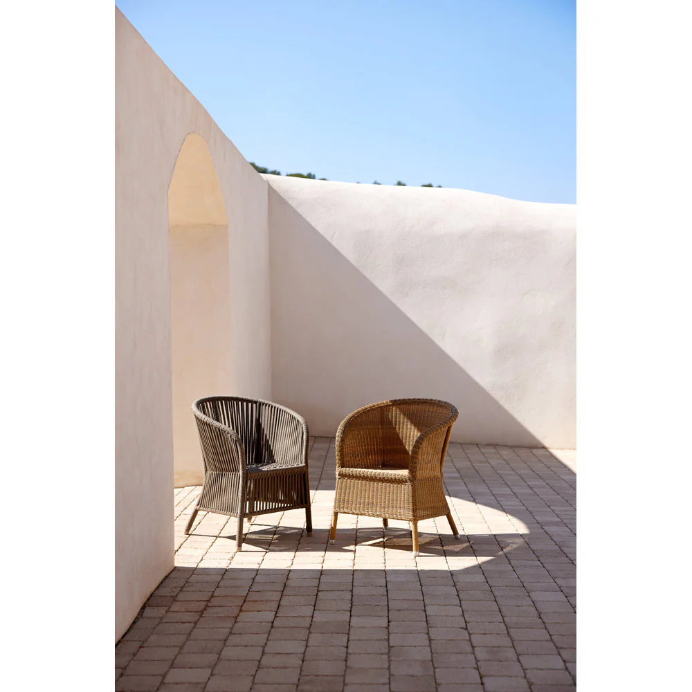 Derby Chair - Sand Seat Cushion, Natural Weave Frame - Image 4
