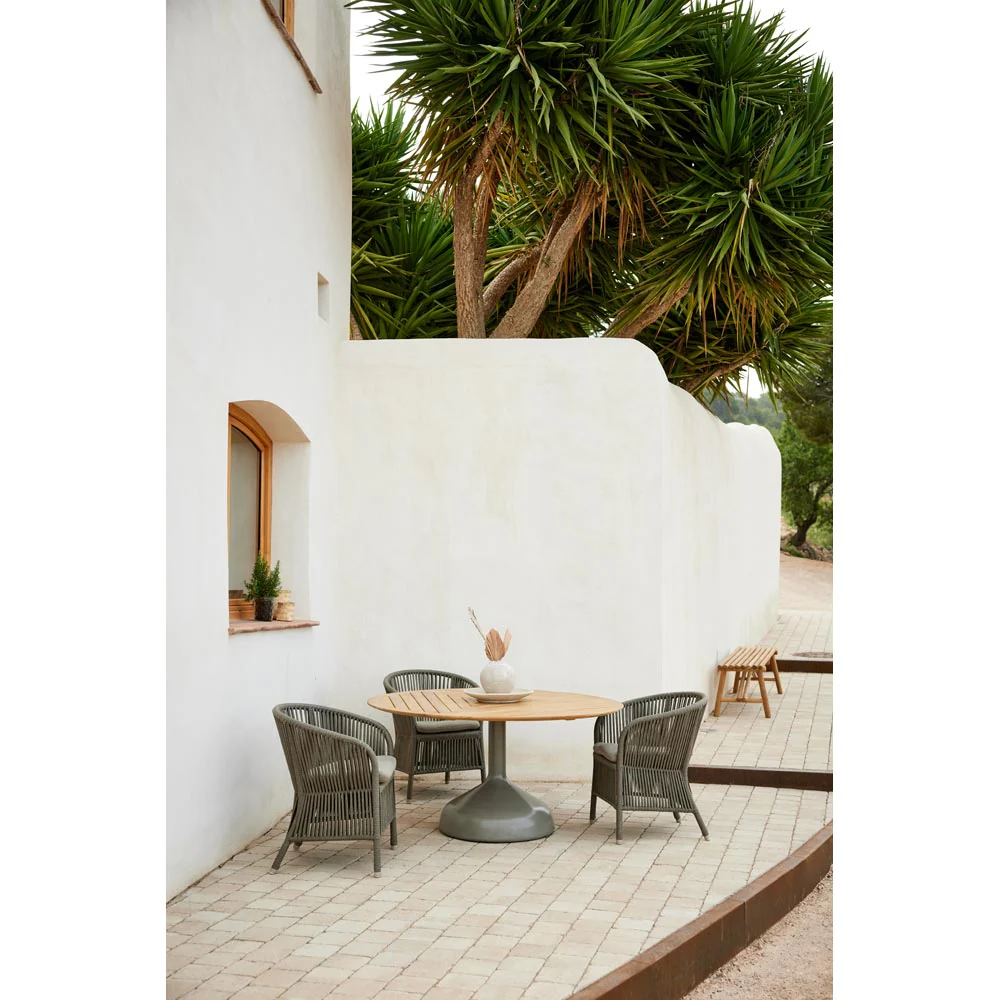 Derby Chair - Taupe Free Seat Cushion, Natural Weave Frame - Image 7