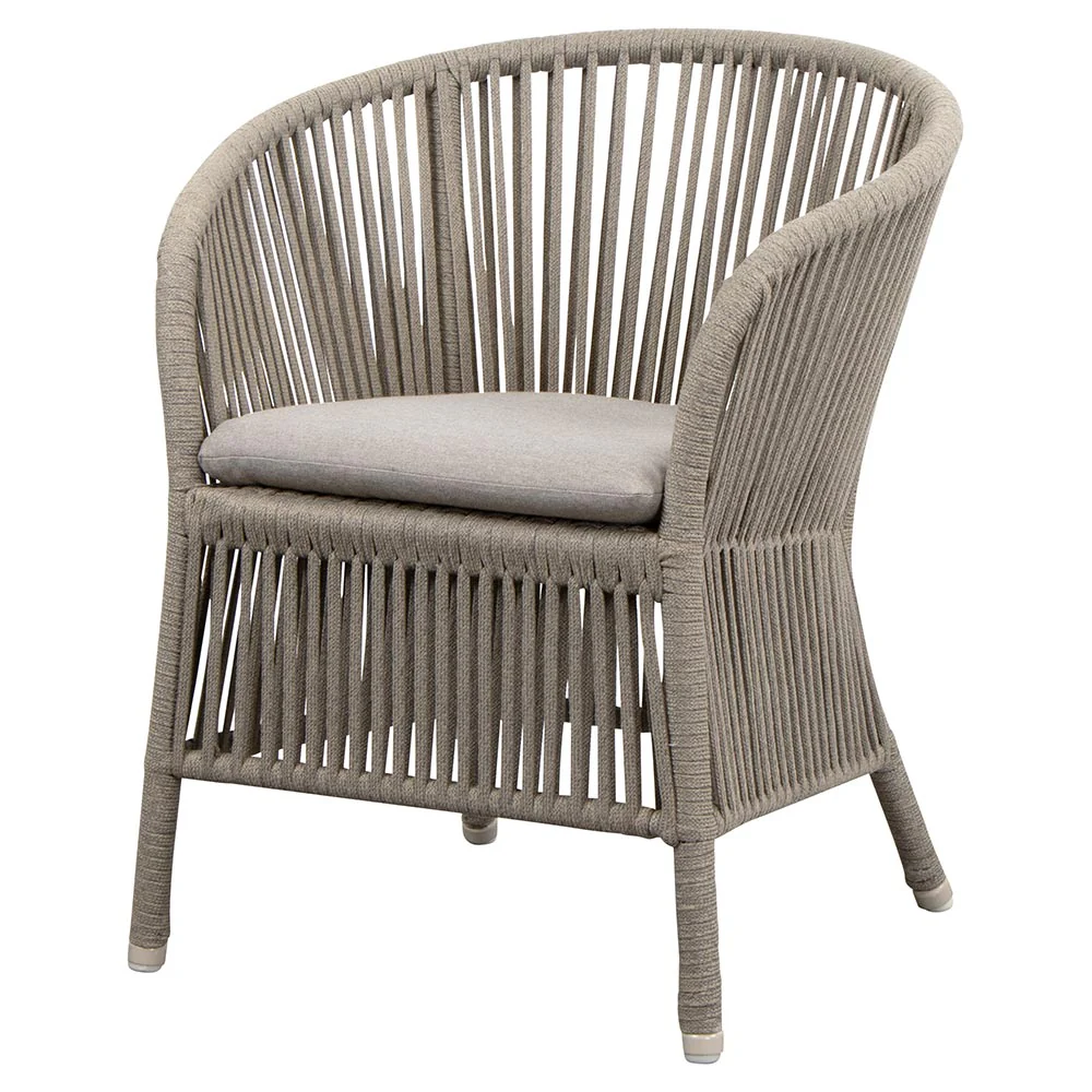 Derby Chair - Taupe Natte Seat Cushion, Taupe Rope Frame