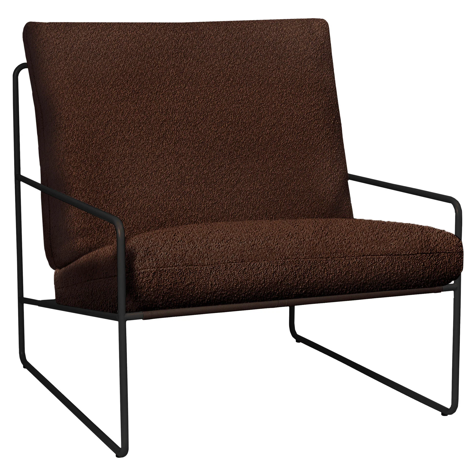 Desert 1-Seater Outdoor Sofa - Chestnut, Black Frame - Image 2