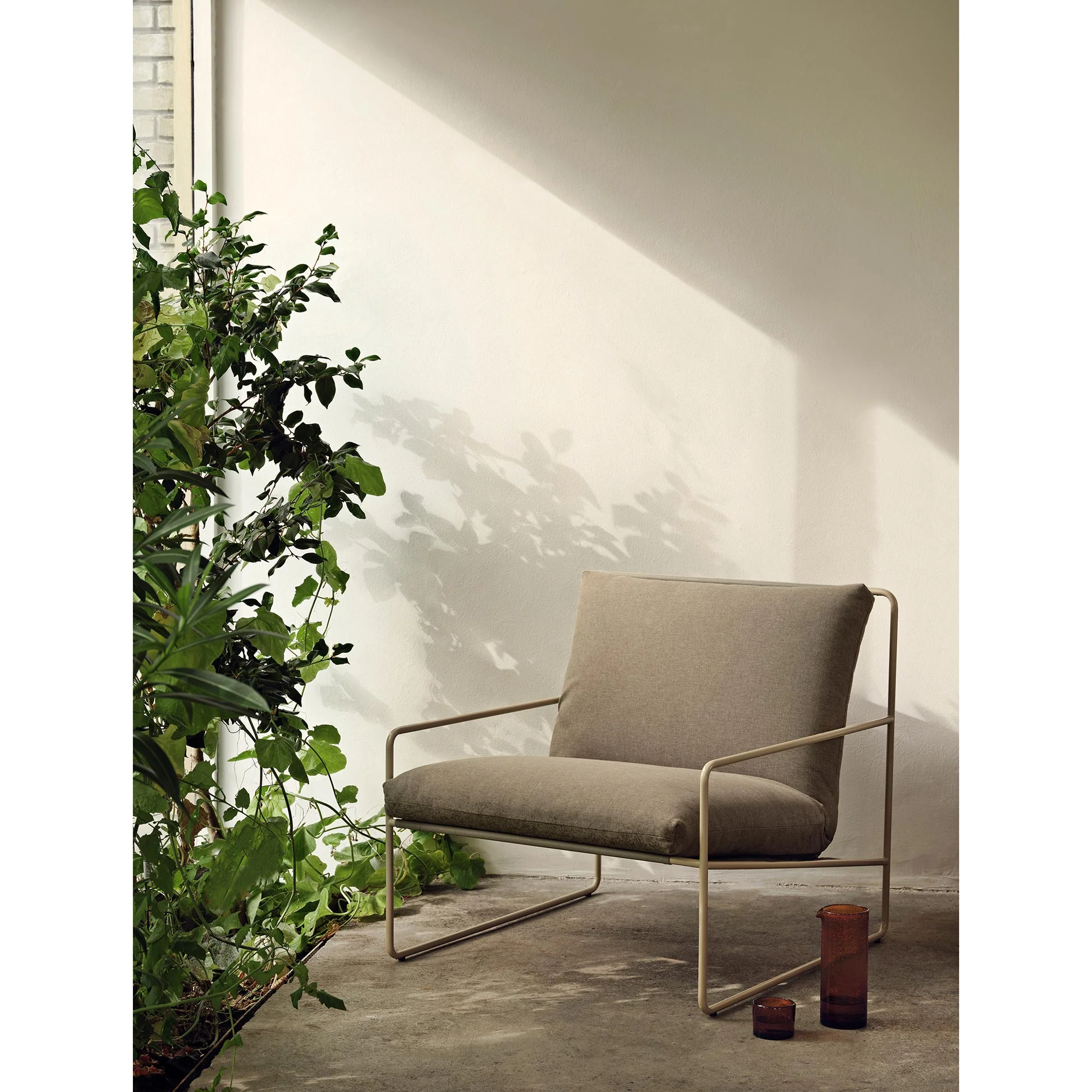 Desert 1-Seater Outdoor Sofa - Dark Sand, Cashmere Frame - Image 2