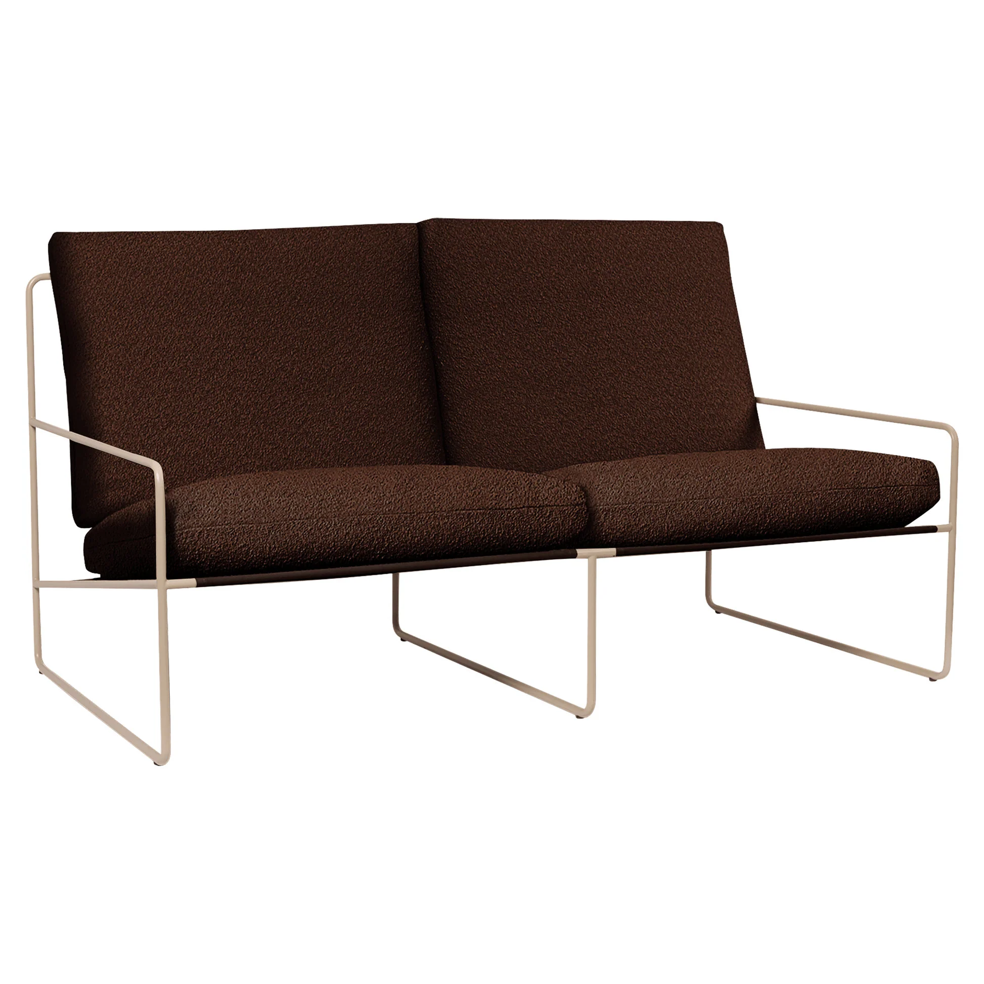 Desert 2-Seater Outdoor Sofa - Chestnut, Cashmere Frame - Image 2
