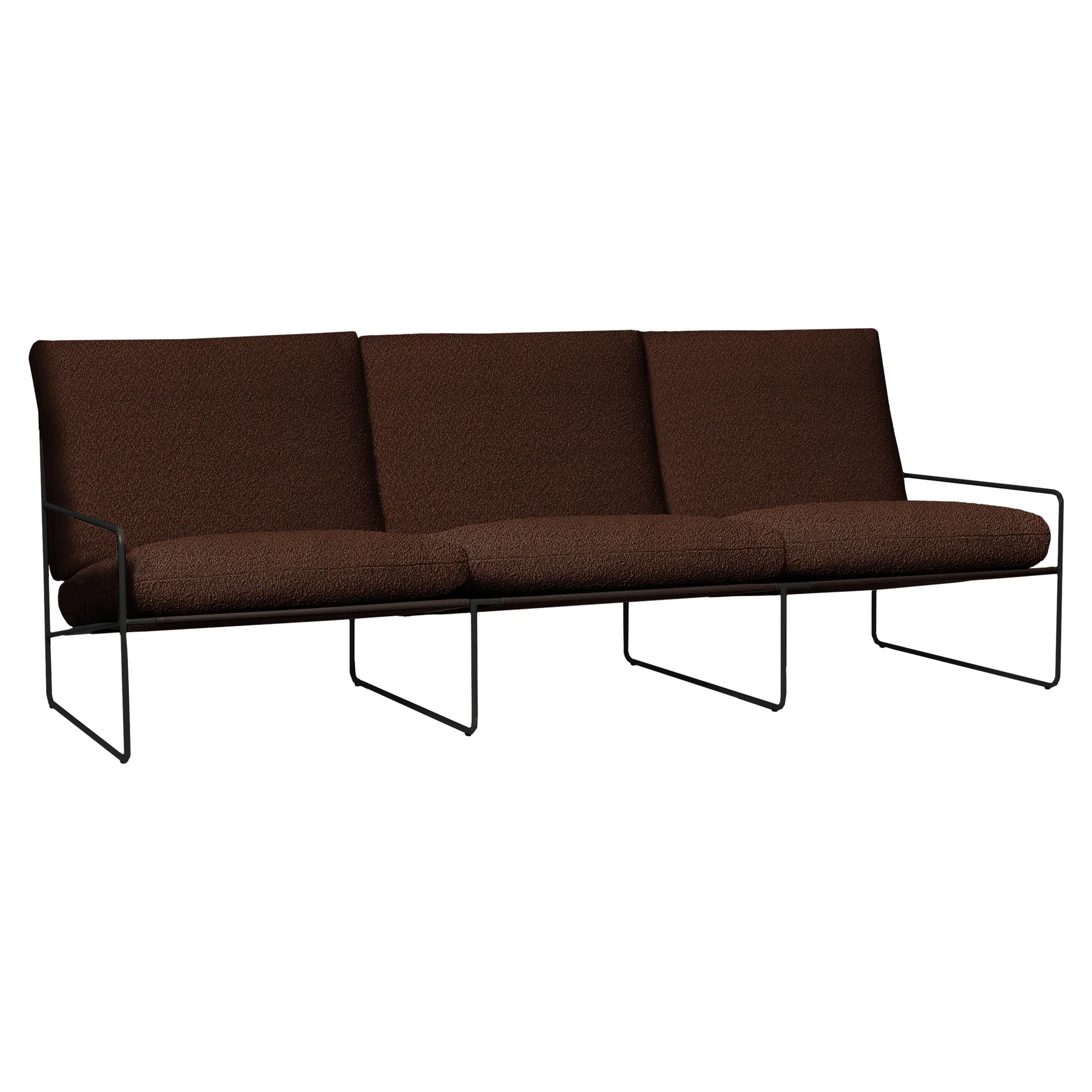 Desert 3-Seater Outdoor Sofa - Chestnut, Black Frame - Image 2