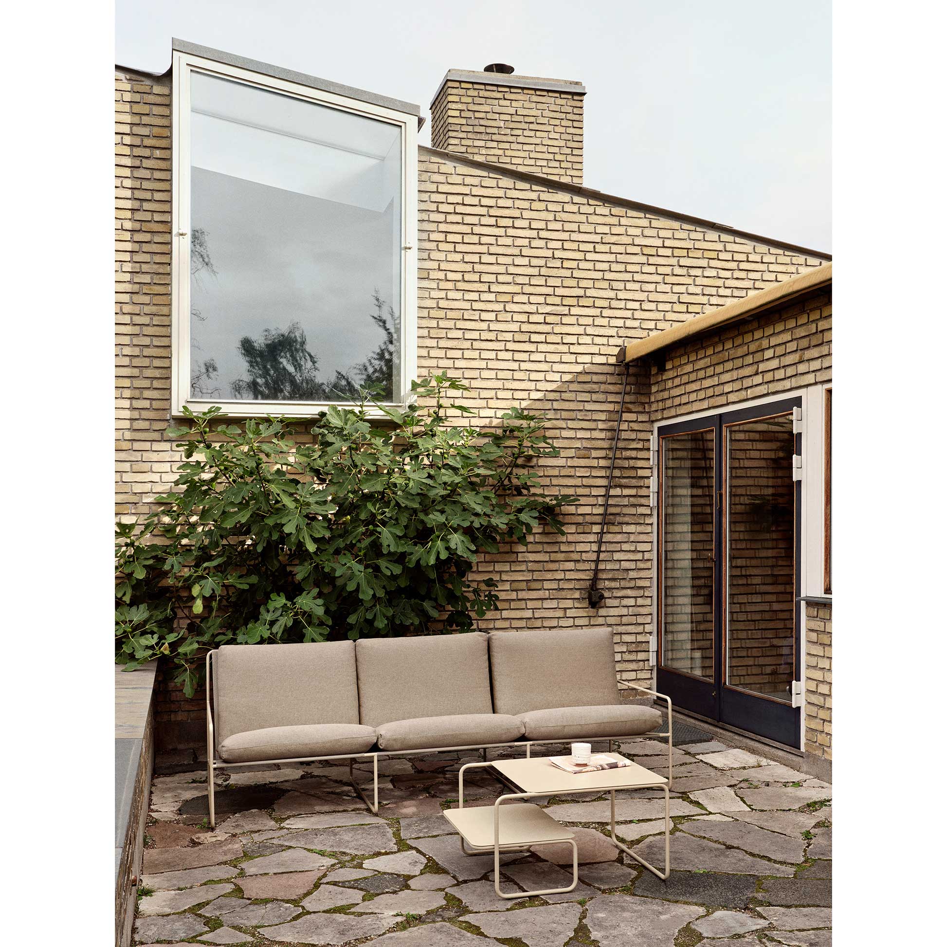 Desert 3-Seater Outdoor Sofa - Dark Sand, Cashmere Frame - Image 2