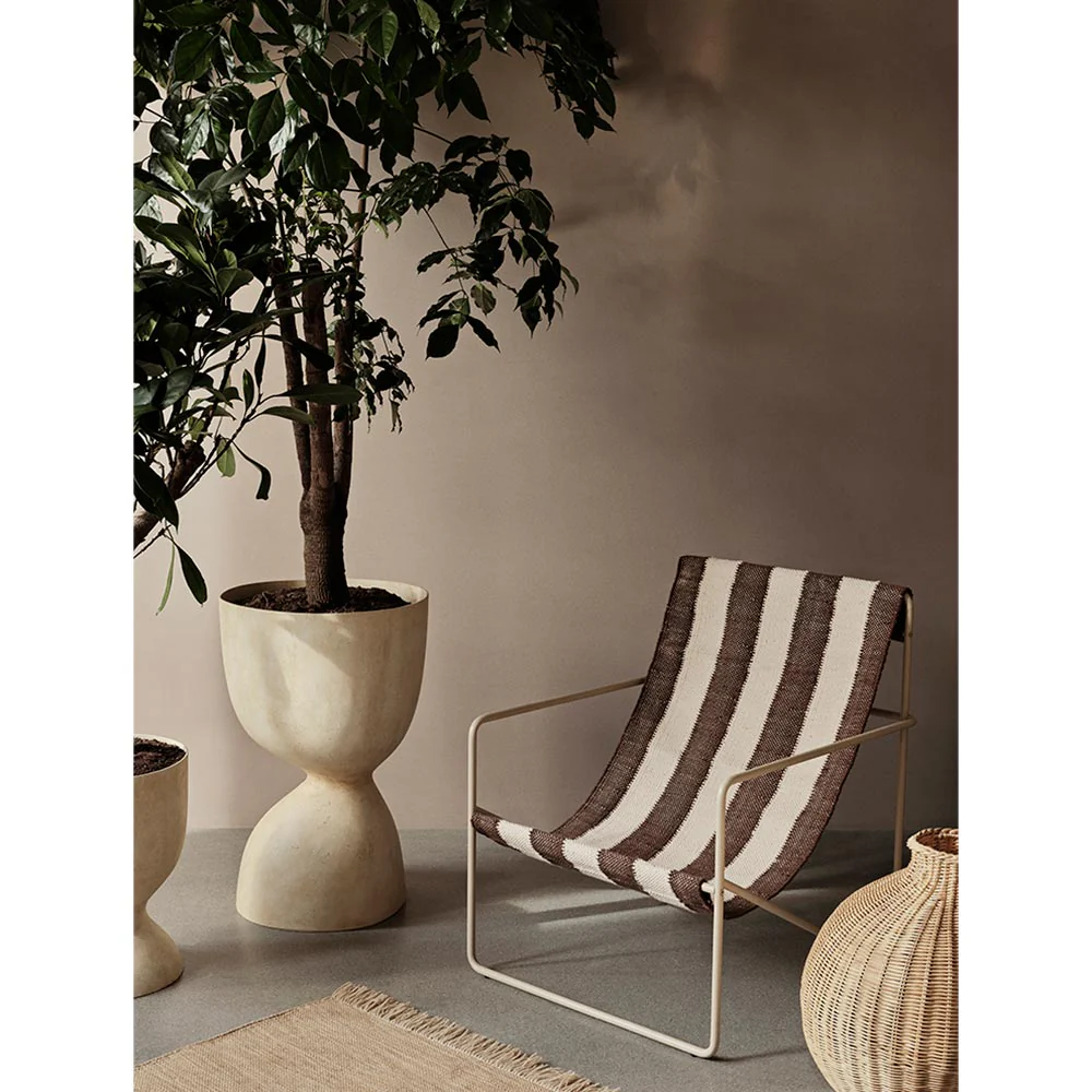 Desert Lounge Chair - Cashmere, Off-white, Chocolate - Image 2