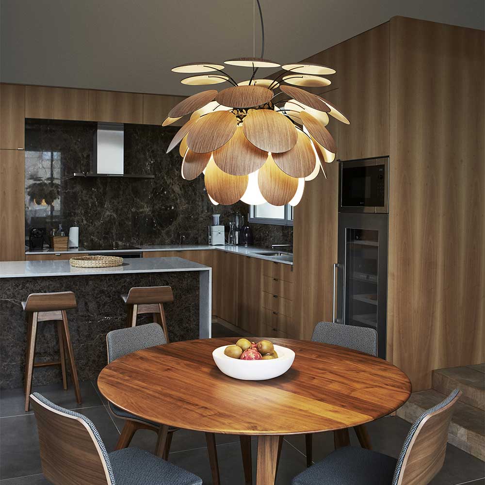 Discoco Pendant - American Oak, Black Chrome - Image 4