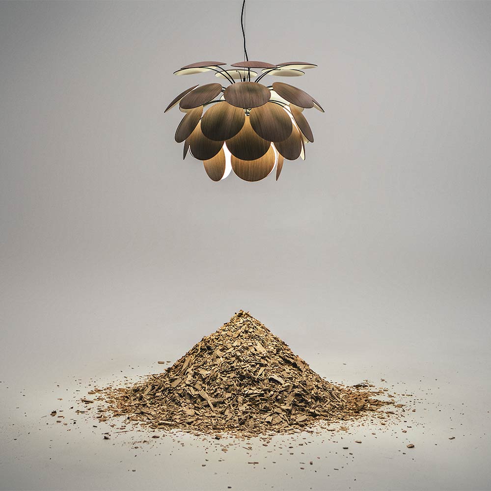 Discoco Pendant - American Oak, Black Chrome - Image 5