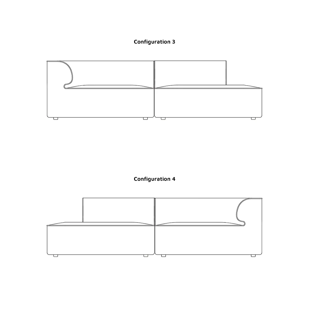 Eave Modular Sectional Sofa - 2 Seater, Configurations 3-4 - Image 6