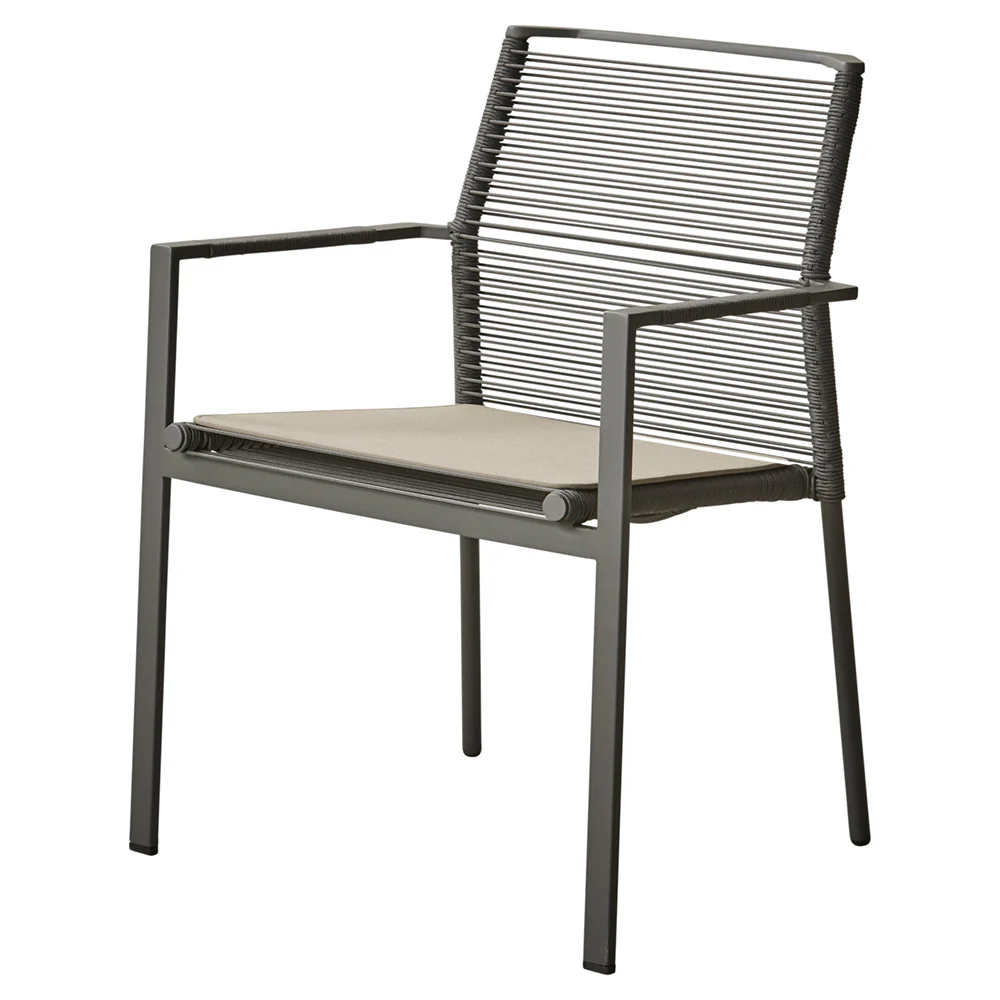Edge Armchair - Taupe Cushion, Anthracite Frame