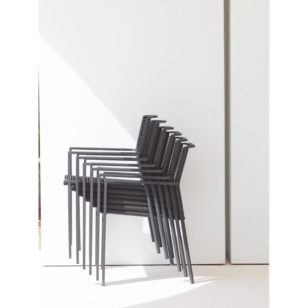 Edge Armchair - Taupe Cushion, Anthracite Frame - Image 8