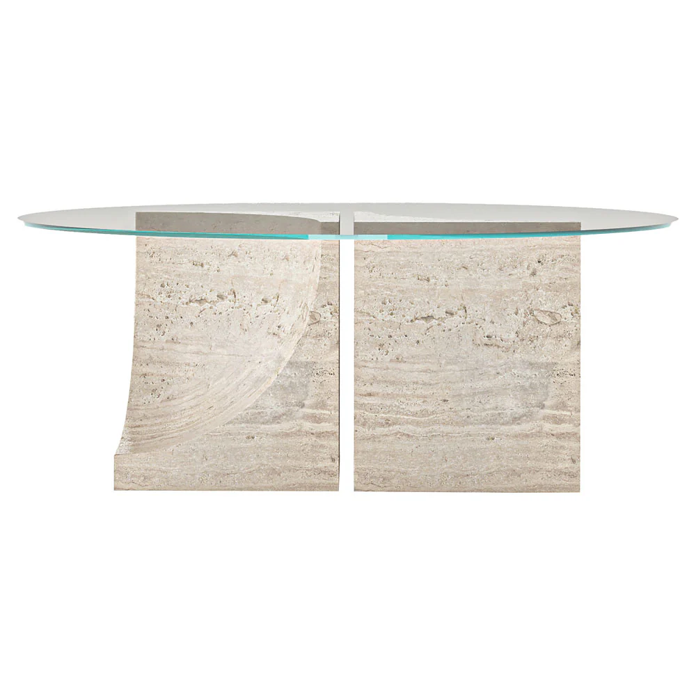 Edge Center Table 2 Legs - Glass Top