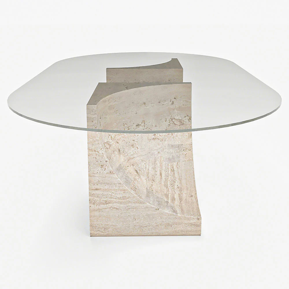 Edge Oval Center Table - Glass Top - Image 8