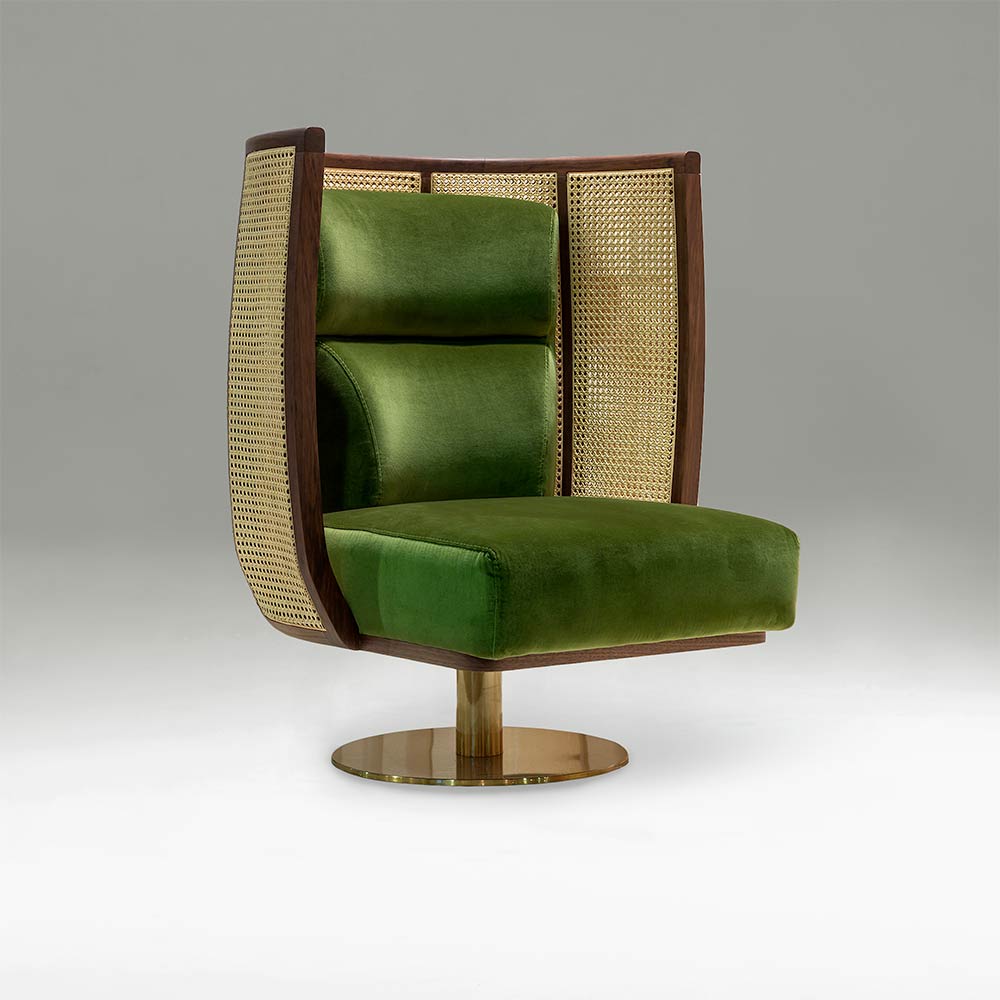 Egoista Swivel Lounge Chair - Velvet - Image 2