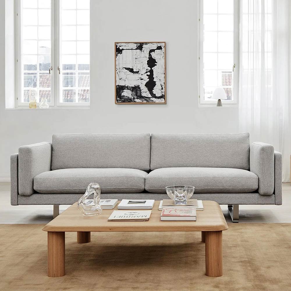 EJ280 2 Seater Sofa - 39.4" Cushions, Sledge Base - Image 5