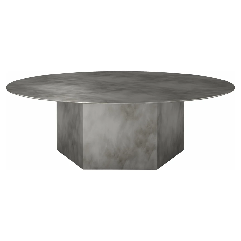 Epic Round Steel Coffee Table - Gray - Image 2