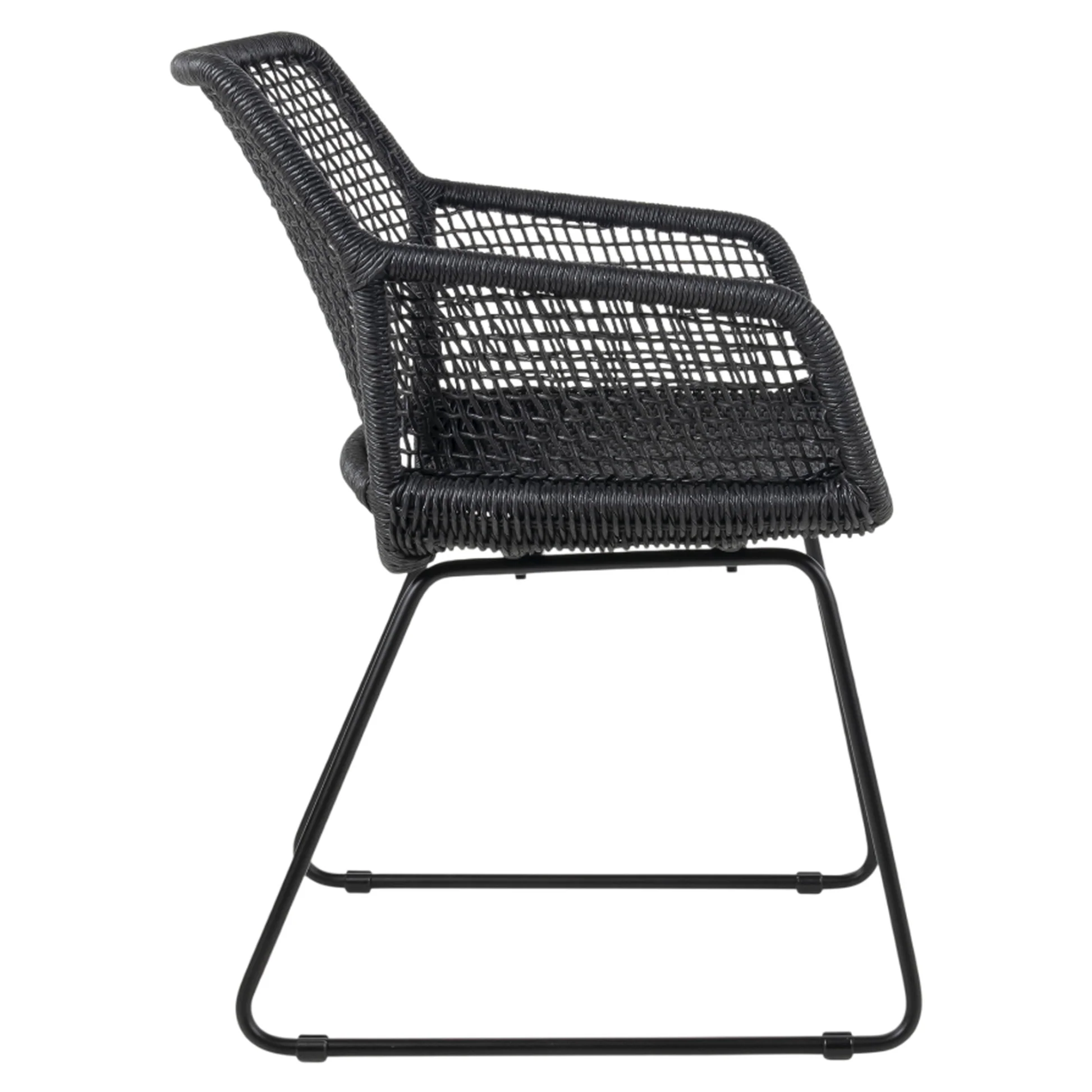 Esta Arm Chair - Black Wicker - Image 3