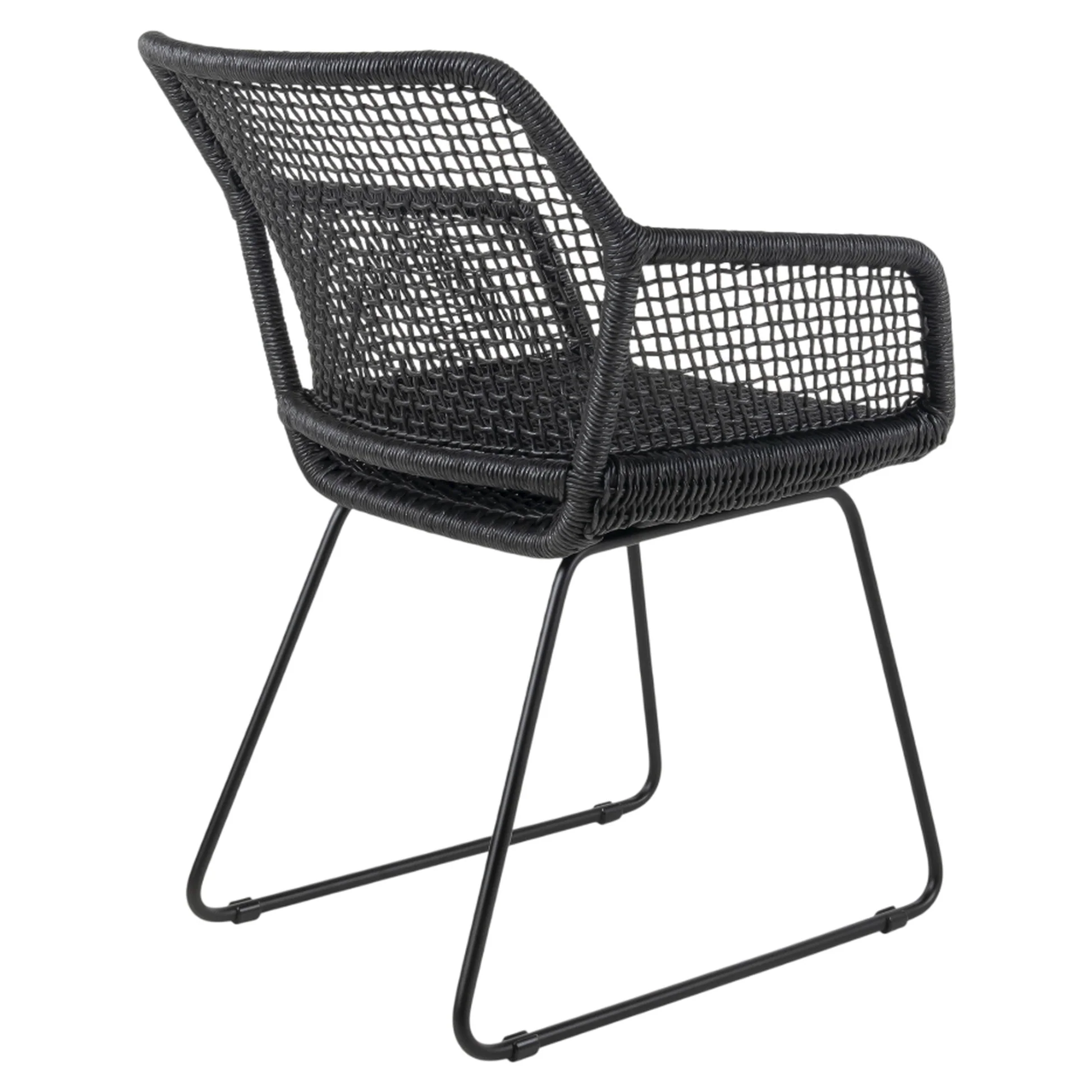 Esta Arm Chair - Black Wicker - Image 4