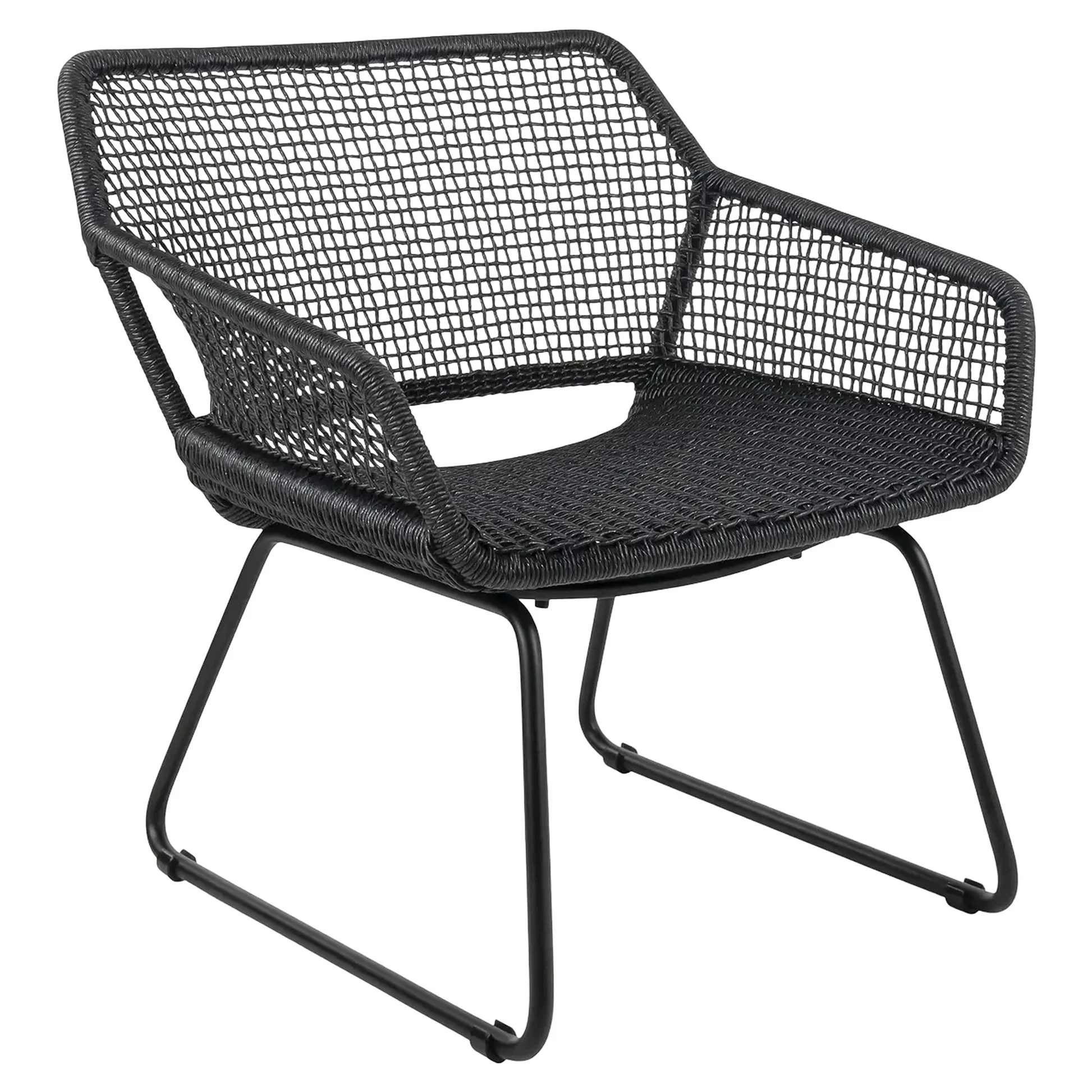 Esta Lounge Chair - Black Wicker