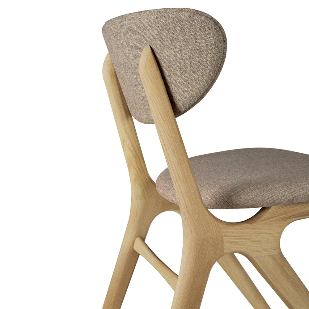 Eye Dining Chair - Warm Gray Fabric, Oak - Image 5