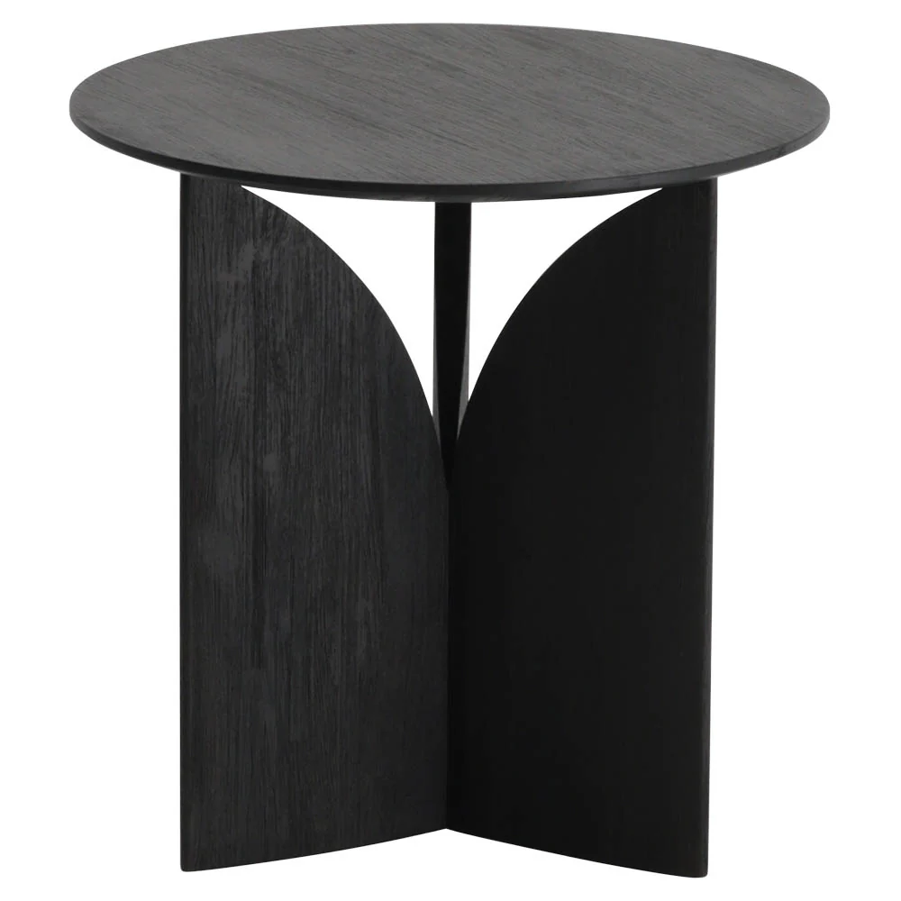 Fin Side Table - Black Teak - Image 2