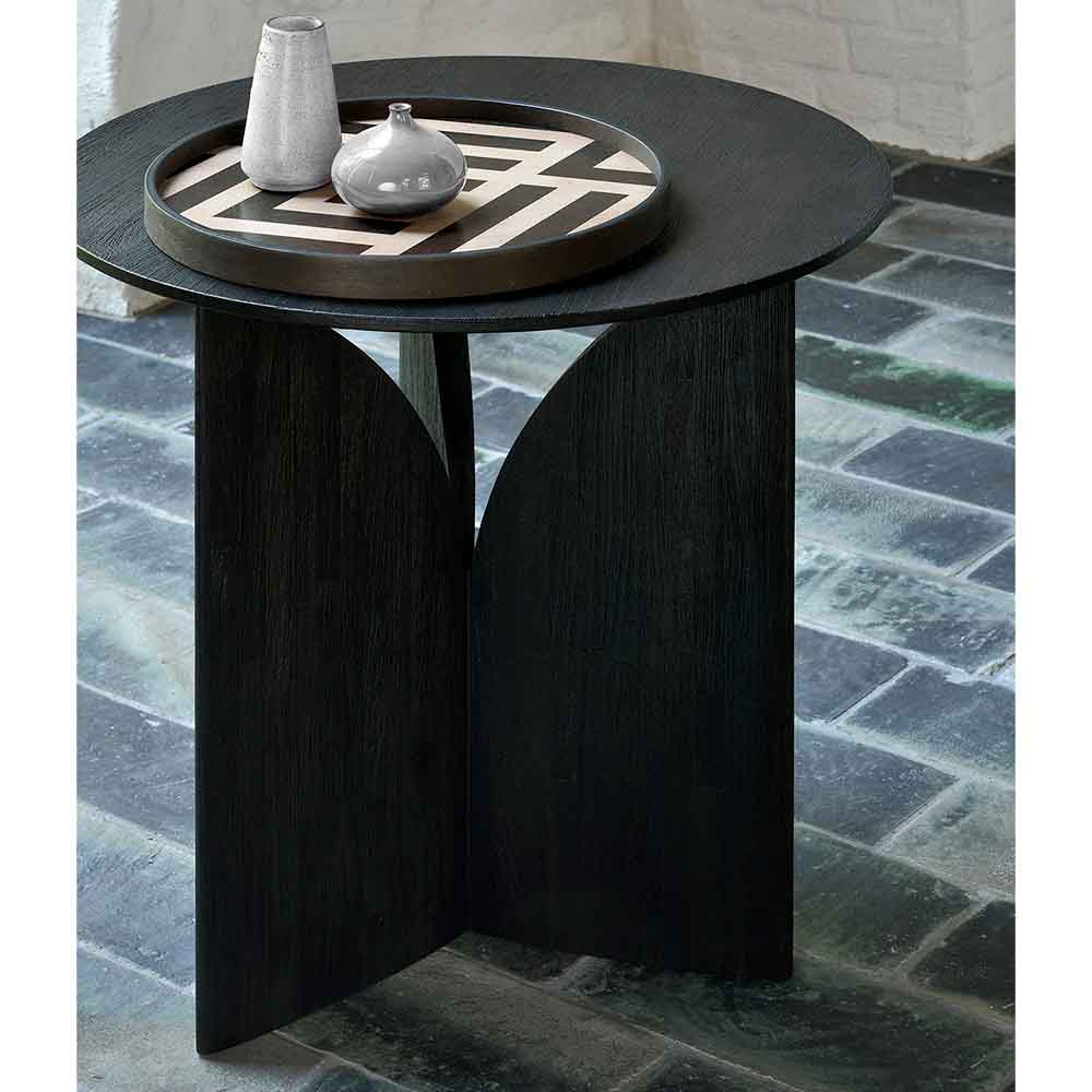 Fin Side Table - Black Teak - Image 6