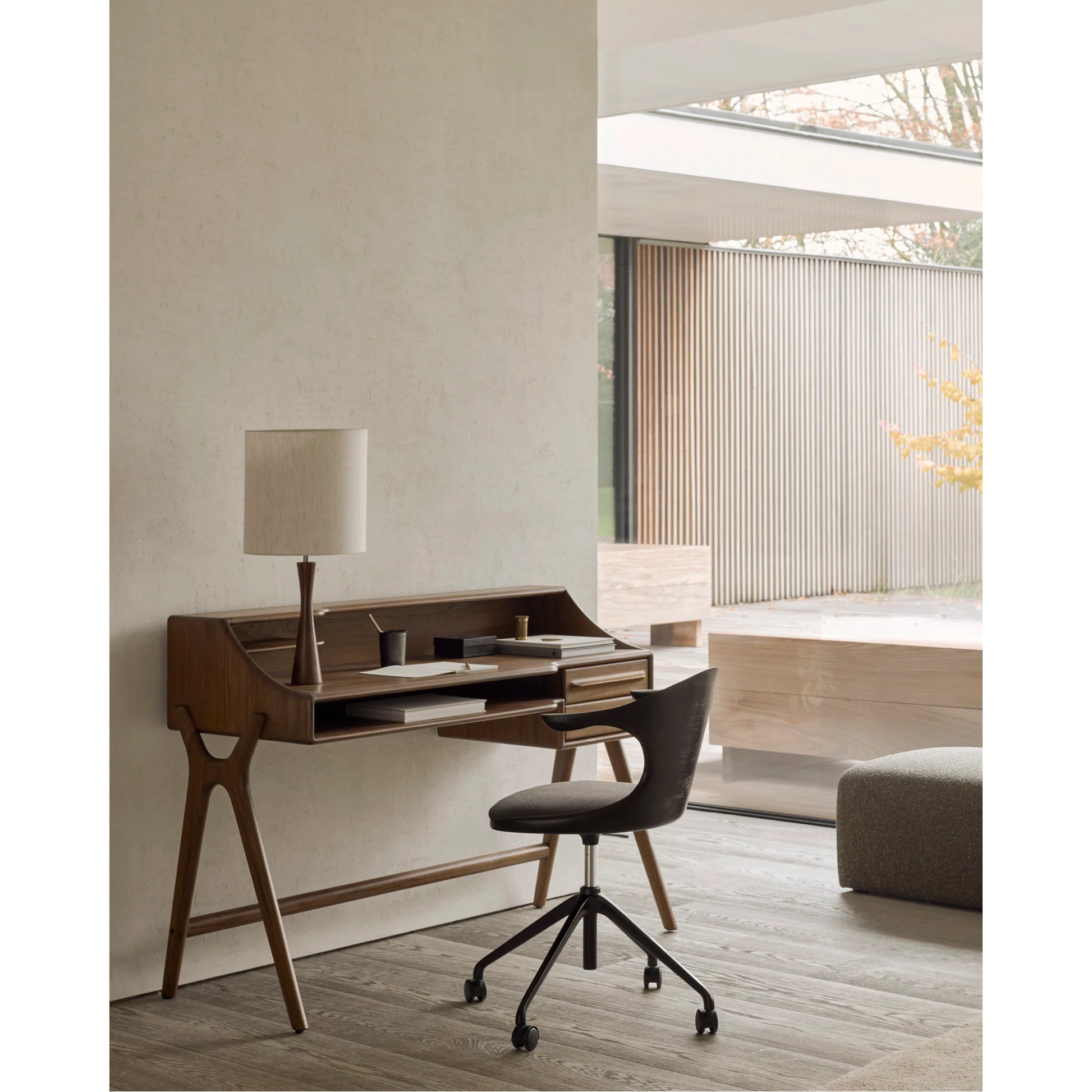 Flow Desk - 2 Drawers, Wild Brown Teak - Image 8