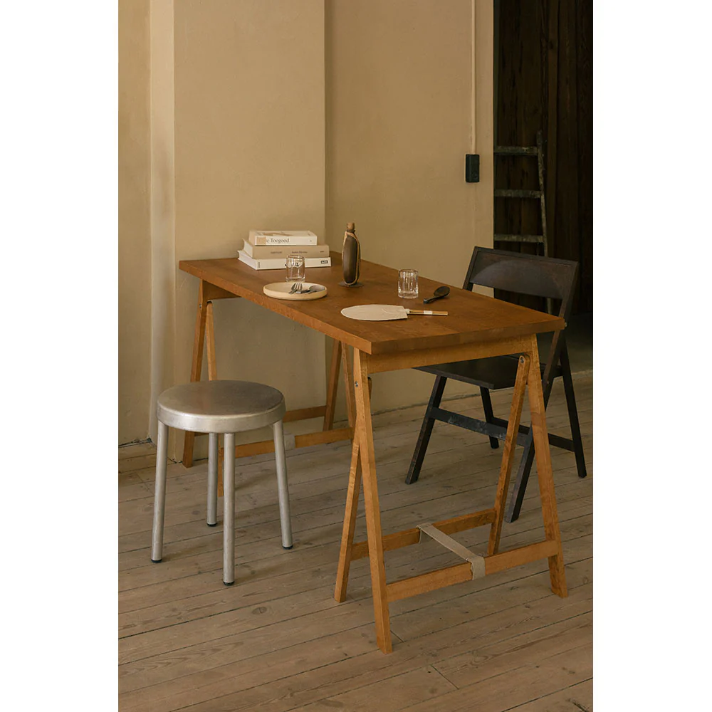 Folding Flat Table Trestles - Warm Brown Birch - Image 3