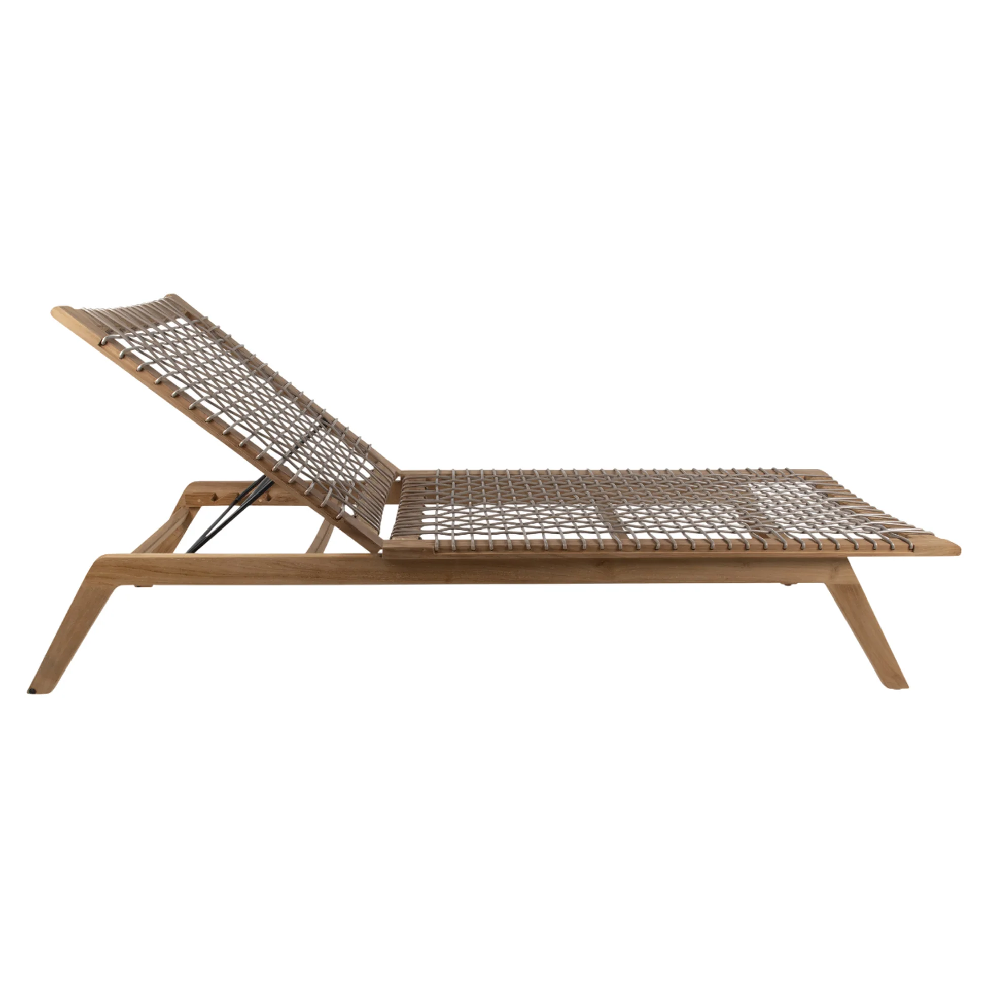Forte Sun Lounger - Straps, Teak - Image 4