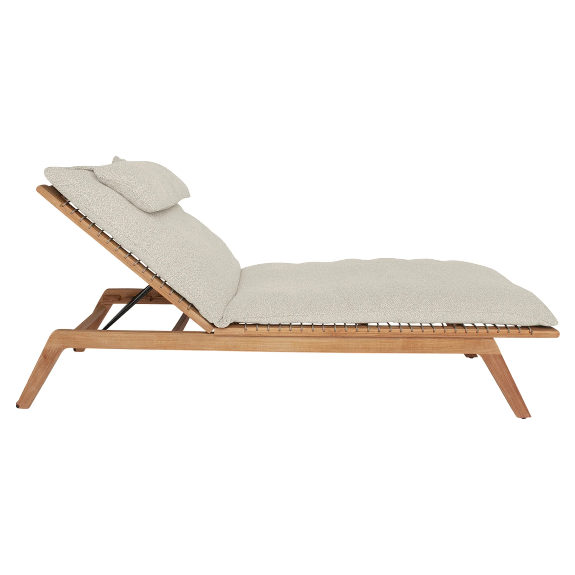 Forte Sun Lounger - Straps, Teak - Image 5