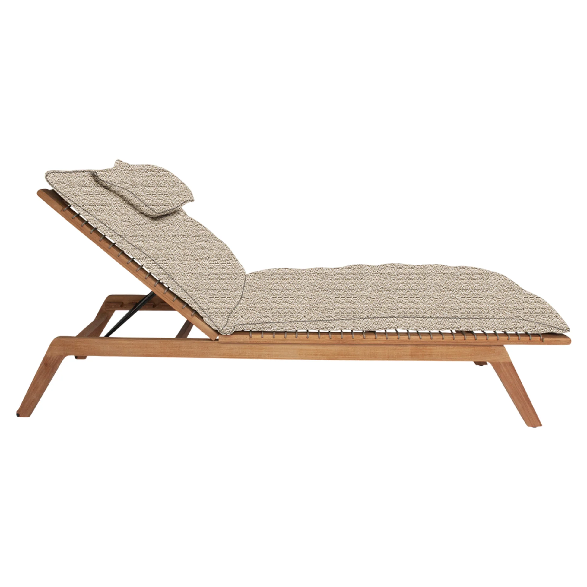Forte Sun Lounger - Straps, Teak - Image 6