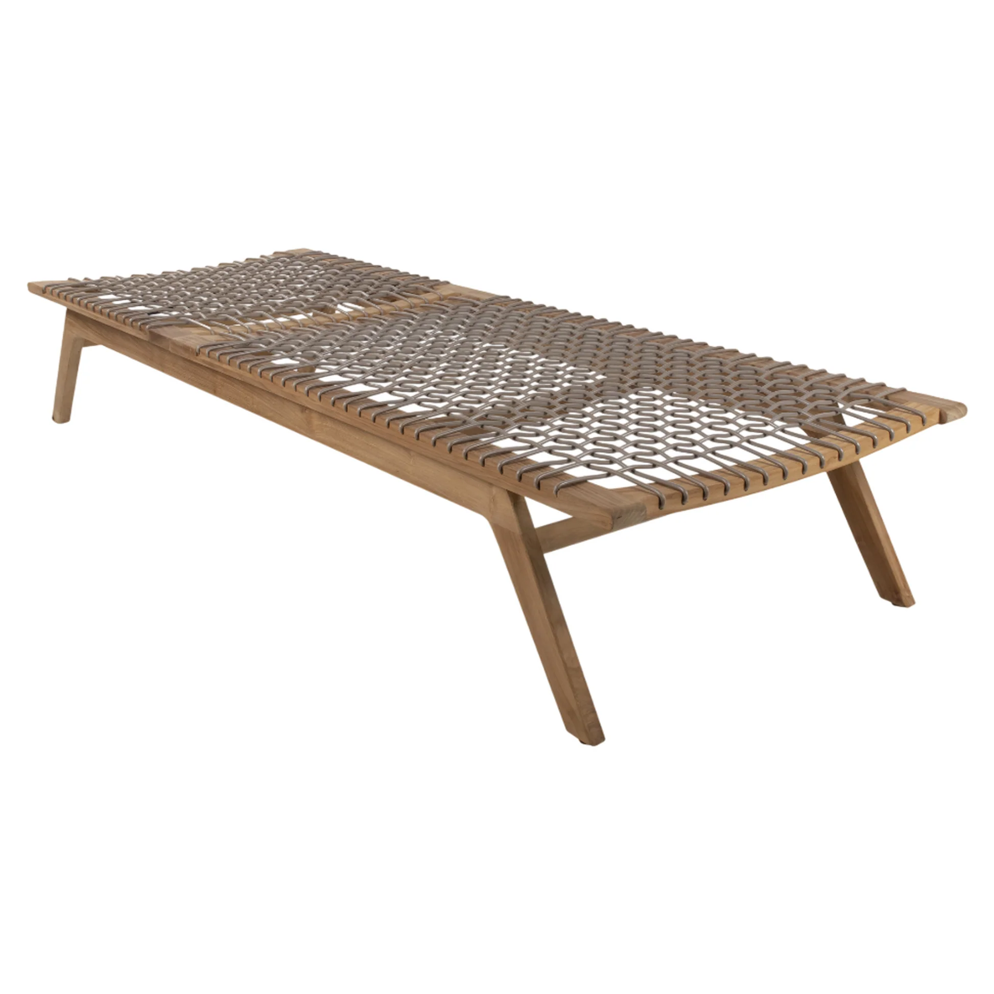 Forte Sun Lounger - Straps, Teak - Image 9