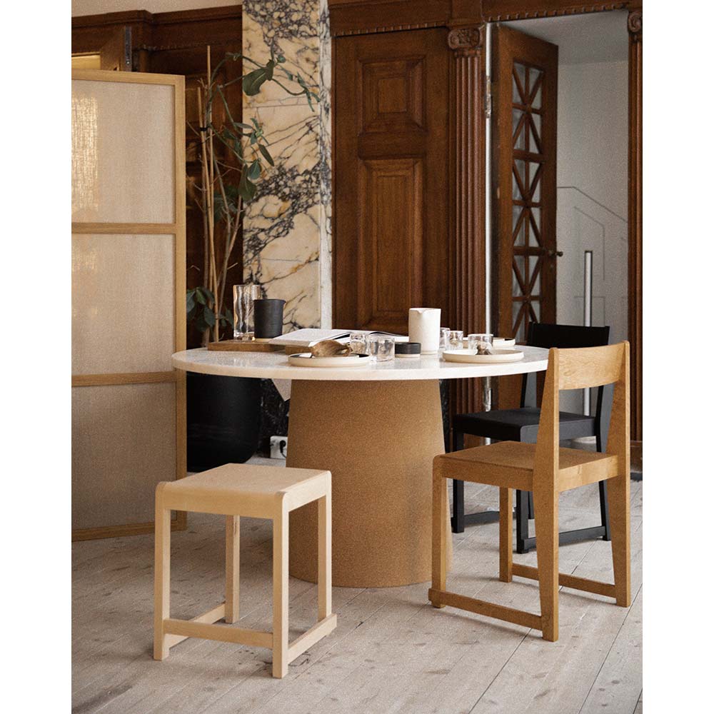 Frame Room Divider - One Panel, Natural Oak, Linen - Image 2