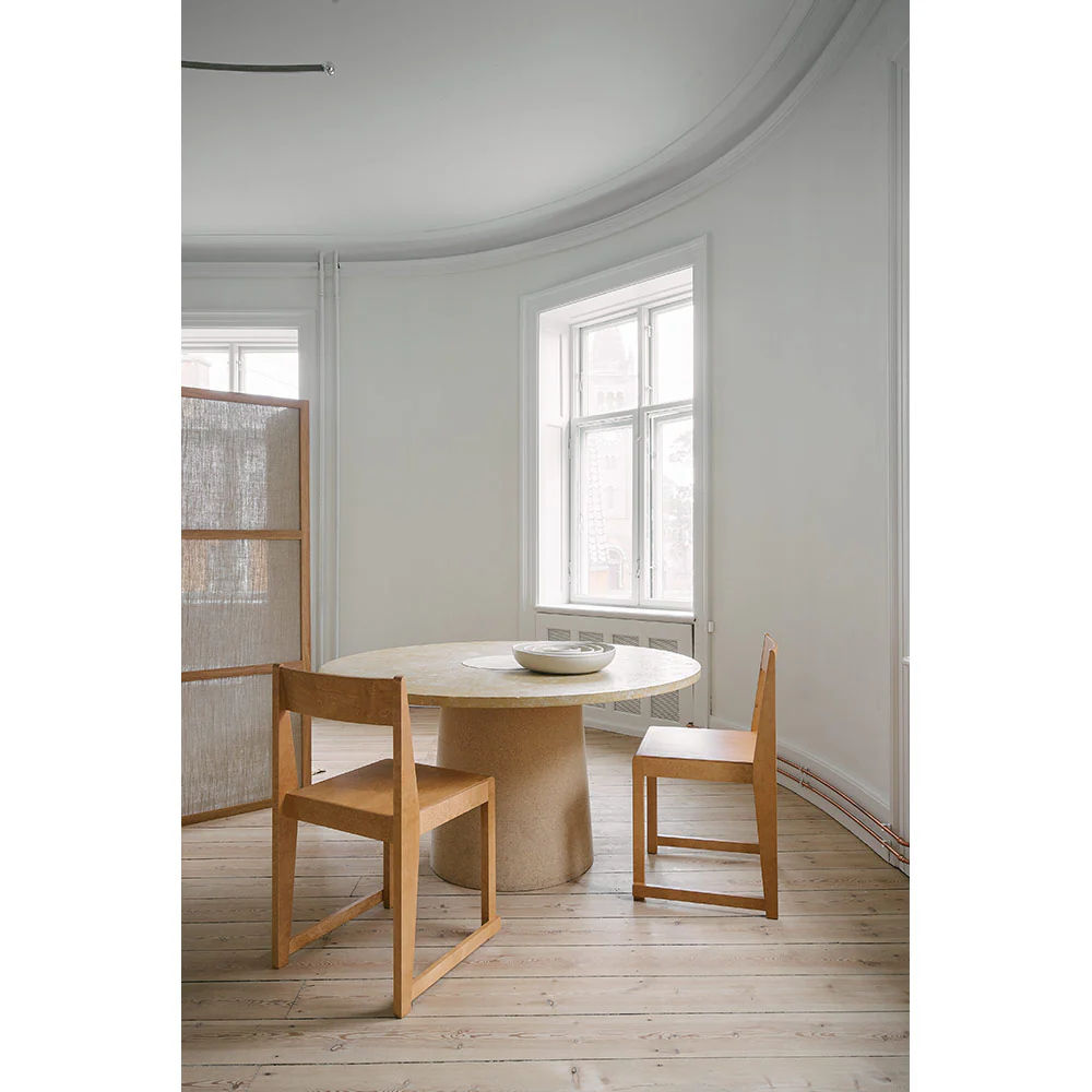 Frame Room Divider - One Panel, Natural Oak, Linen - Image 4
