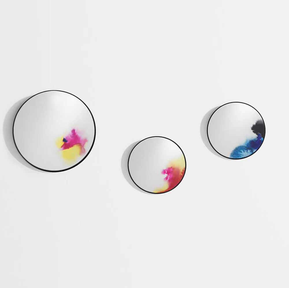 Francis Small Round Wall Mirror - Pink, Yellow - Image 3