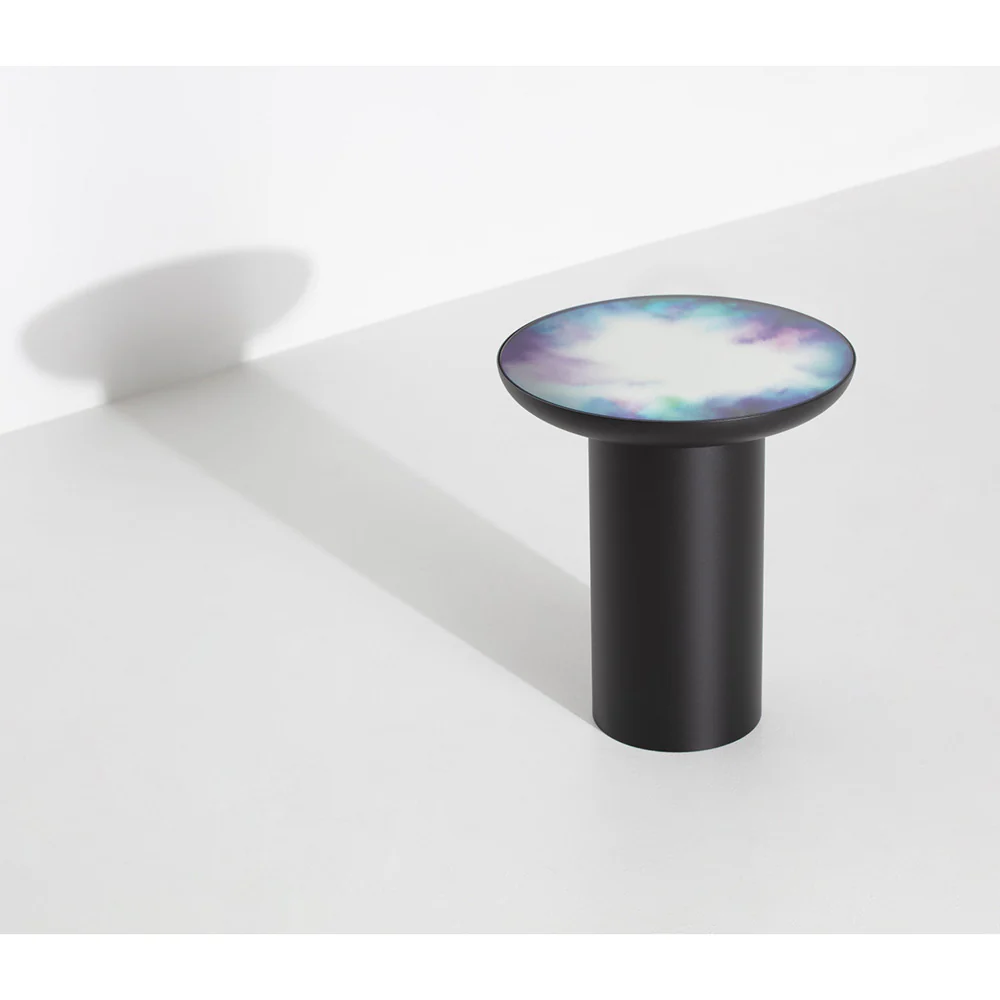 Francis Tall Round Mirror Table - Black - Image 3