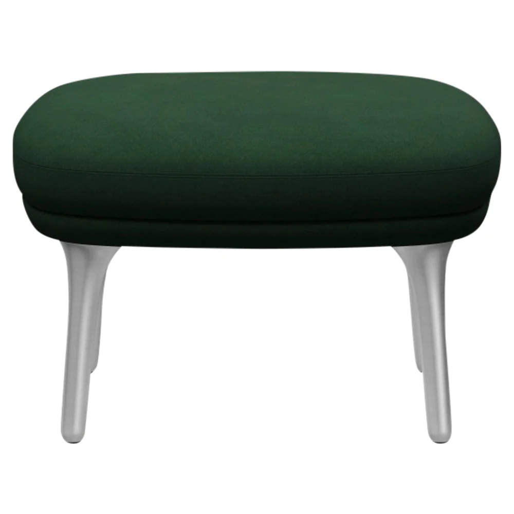 Fri Footstool - Brushed Aluminum Legs