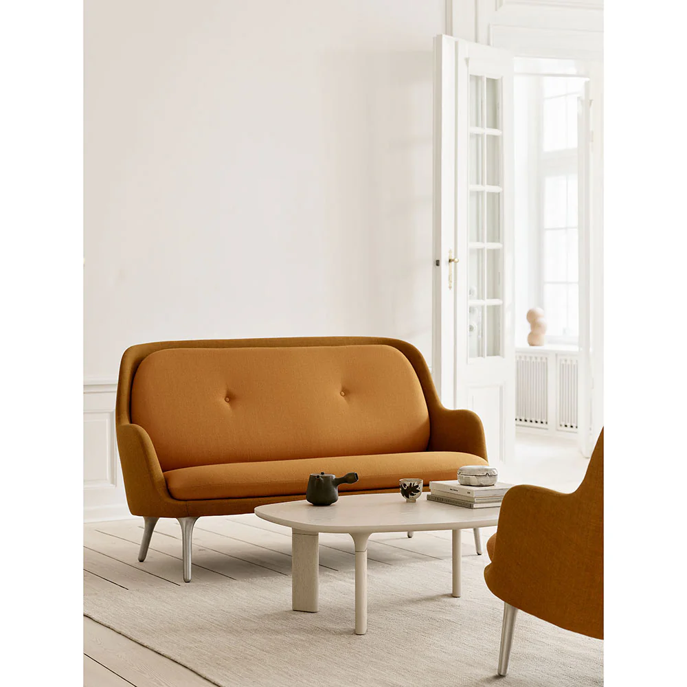 Fri Sofa - Burnt Yellow, Brushed Aluminum Legs - Image 3