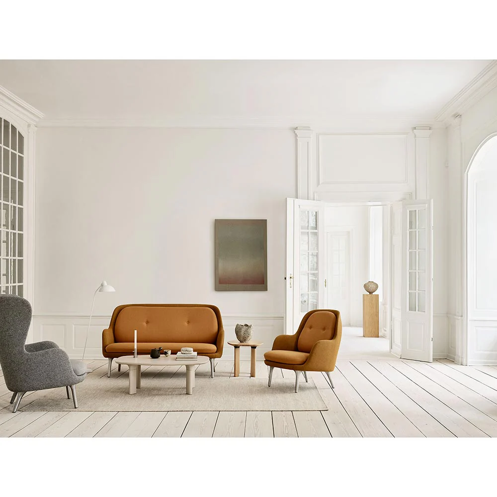 Fri Sofa - Burnt Yellow, Brushed Aluminum Legs - Image 5