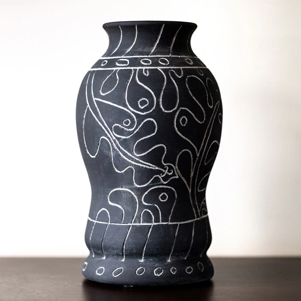 Frida Tall Vase - Black - Image 5