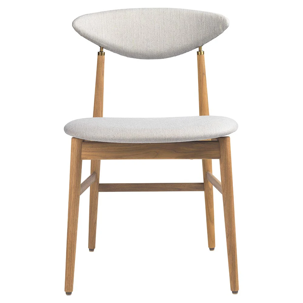 Gent Fully Upholstered Dining Chair - Wood Base