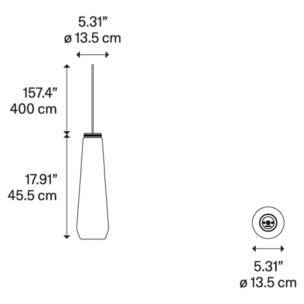 Glass Drop Pendant - White - Image 5