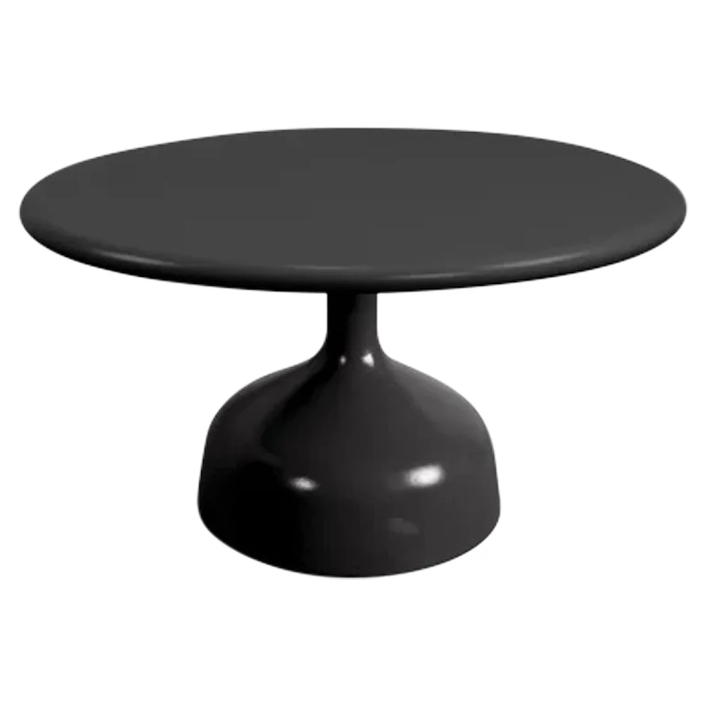 Glaze Large Coffee Table - Lava Gray Aluminum Top, Lava Gray Aluminum Base