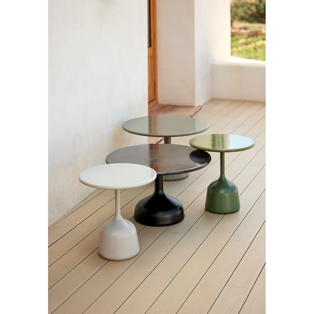 Glaze Large Coffee Table - Lava Gray Aluminum Top, Lava Gray Aluminum Base - Image 2